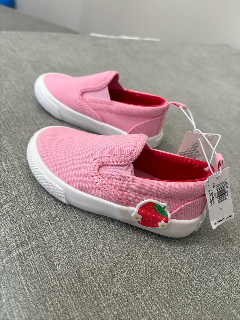 Kids Pink Slip-On Sneakers